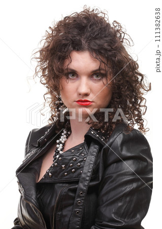 woman curly girl woman curly girl 111382638