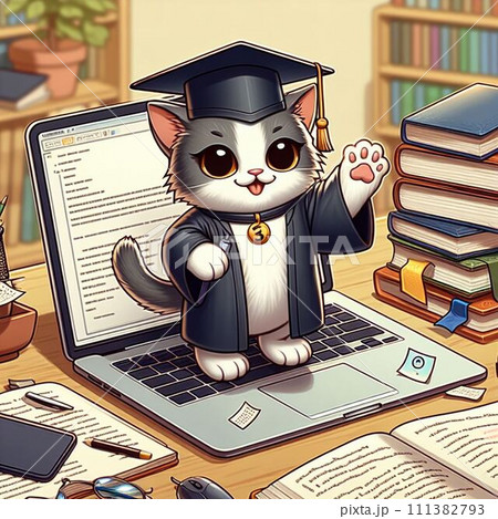 cute kitten in the library cute kitten in the library 111382793