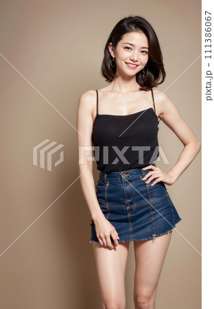 AI生成画像【人物】笑顔の女性 111386067
