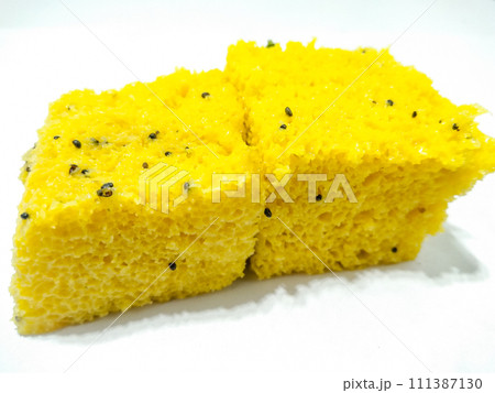 Dhokla Dish with selective focus 111387130