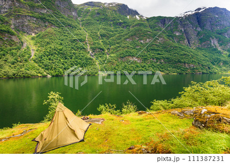 Mountains landscape and fjord in Norway Mountains landscape and fjord in Norway 111387231