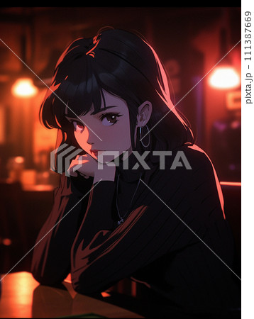 夜のバーにいそうなおしゃれな女性 111387669