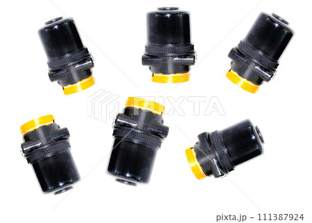 Light bulb holders image with selective focus 111387924