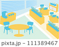 カラフルオフィスインテリア寒色 111389467