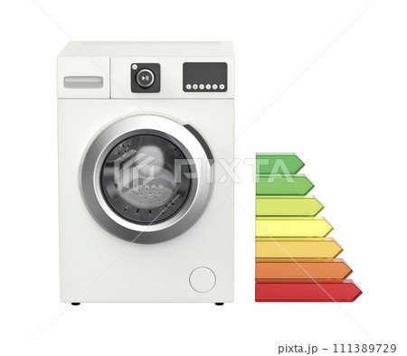 Washing machine and energy efficiency rating bars 111389729