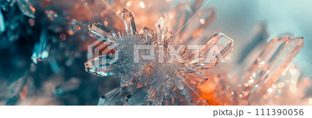 microscopic textures and geometric shapes of the crystal. Generative AI 111390056