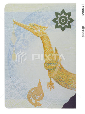 Inner page of Thai Passport isolated on white background Inner page of Thai Passport isolated on white background 111390631