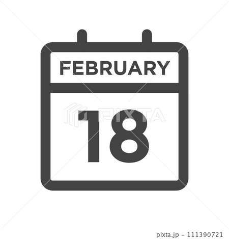 February 18 Calendar Day or Calender Date for Deadlines or Appointment February 18 Calendar Day or Calender Date for Deadlines or Appointment 111390721