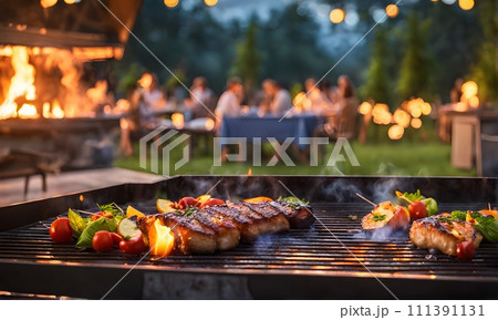 Summertime grill party 111391131