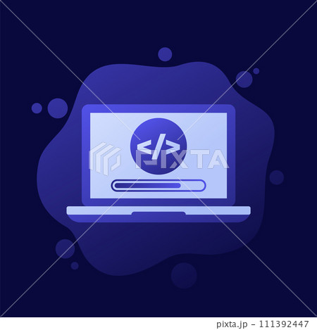 code compilation icon, vector designのイラスト素材 [111392447] - PIXTA