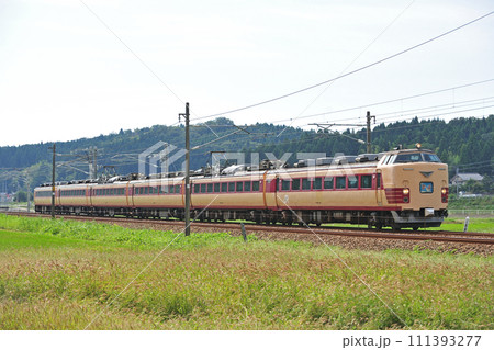 北陸本線 加賀笠間ー美川 JR西日本 485系 A01編成(京都) 雷鳥 北陸本線 加賀笠間ー美川 JR西日本 485系 A01編成(京都) 雷鳥 111393277