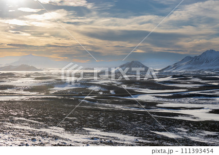 Early evening at Myvatn Geothermal Park area, Iceland Early evening at Myvatn Geothermal Park area, Iceland 111393454