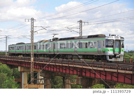 函館本線　豊幌ー江別　JR北海道　721系　F-4編成（札幌） 111393729