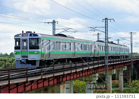 函館本線　江別ー豊幌　JR北海道　721系　F-3021編成（札幌）　区間快速 111393731