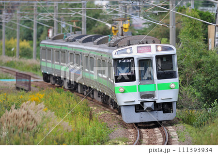 千歳線 北広島ー島松 JR北海道 721系 F-4104編成(札幌) エアポート 千歳線 北広島ー島松 JR北海道 721系 F-4104編成(札幌) エアポート 111393934