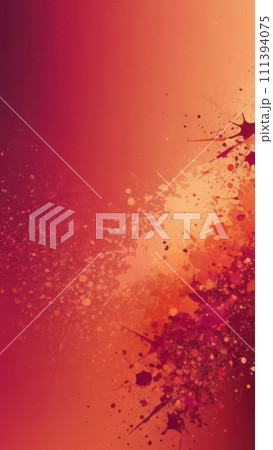 AI-generated content. Colorful art from Splattered shapes and maroon 111394075