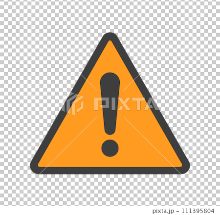Orange and black | Simple warning mark 111395804