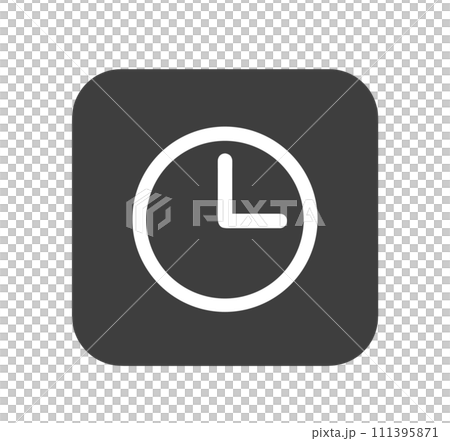 シンプルな黒色の時計アプリ シンプルな黒色の時計アプリ 111395871