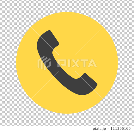 Yellow and black|Simple phone mark Yellow and black|Simple phone mark 111396160