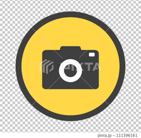 Black and yellow | Simple camera prohibition mark Black and yellow | Simple camera prohibition mark 111396161