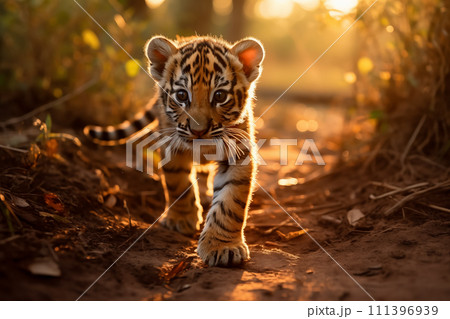 Baby Tiger in the Wild 111396939