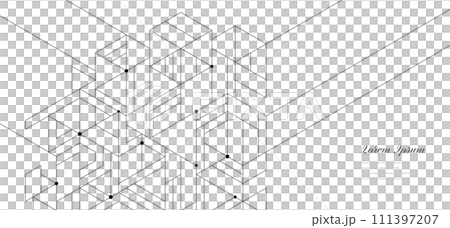 幾何学 抽象 建築 テクノロジー ビジネス 背景 111397207