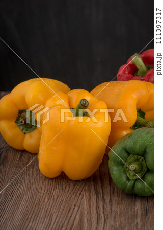Colored bell peppers 111397317