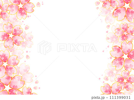 和風　幻想的な桜フレーム4 111399031