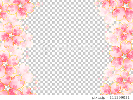 和風　幻想的な桜フレーム4 111399031