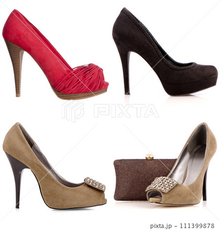 Four female high-heeled shoes Four female high-heeled shoes 111399878