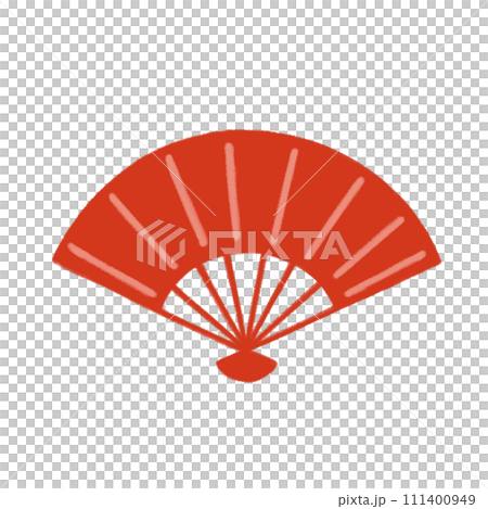 一把紅色的扇子,觸感柔軟 一把紅色的扇子,觸感柔軟 111400949