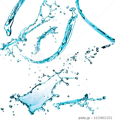 Blue color water splash 111401151