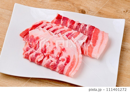 豚肉、しゃぶしゃぶ用、バラ肉、薄切り。食材 111401272