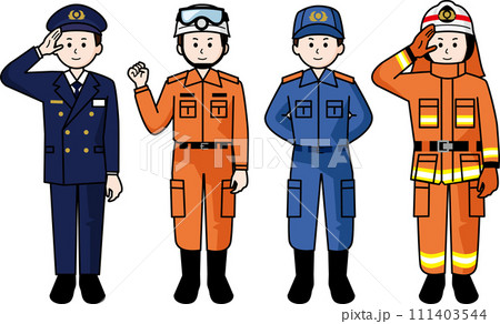 消防士の男性たち 消防士の男性たち 111403544