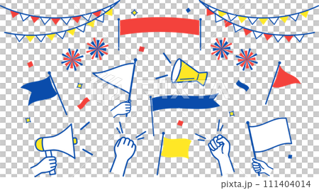 歡呼與歡呼的圖像插圖集 111404014
