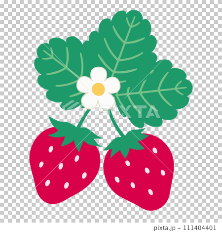 可愛的草莓插圖。水果,食物,水果 可愛的草莓插圖。水果,食物,水果 111404401