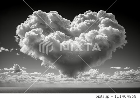 スピリチュアルな愛のメッセージ: ハート雲が伝える温もり AI画像 14 111404859