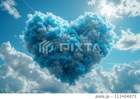 スピリチュアルな愛のメッセージ: ハート雲が伝える温もり AI画像 28 111404873