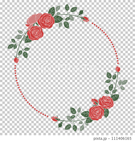 Rose circular frame vector 111406165