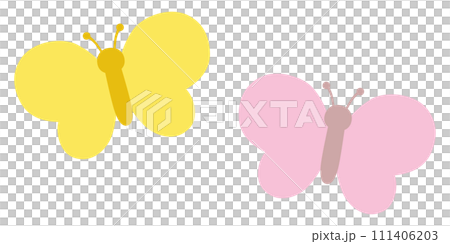 ちょうちょのイラスト。蝶、虫、春、アイコン 111406203