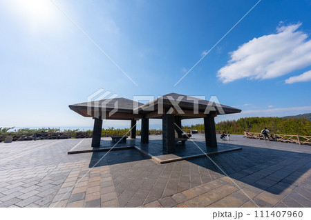 鹿児島　桜島の風景 有村溶岩展望所 111407960