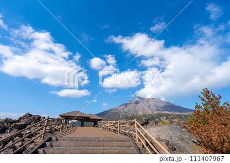 鹿児島 桜島の風景 有村溶岩展望所 鹿児島 桜島の風景 有村溶岩展望所 111407967
