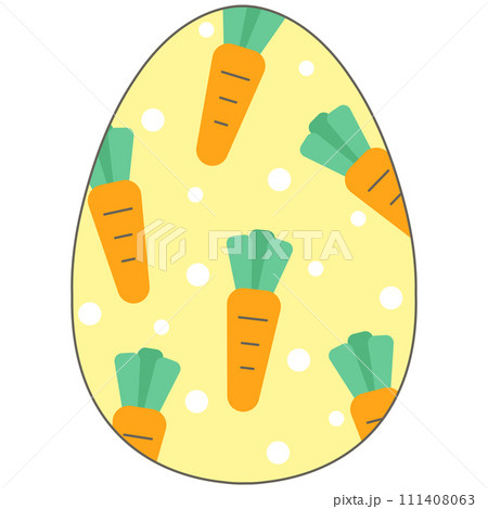 spring season easter cute pastel minimal yellow carrot easter egg hunt 111408063