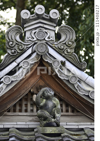 赤山禅院　手水舎の神猿 111408217