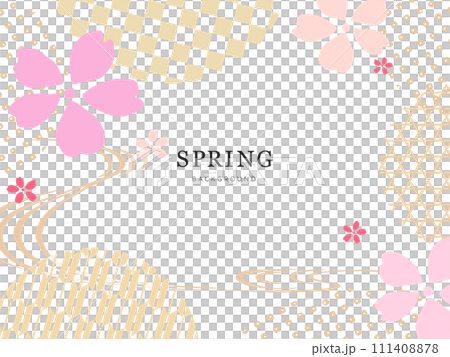 春を祝福する桜のフレーム 111408878