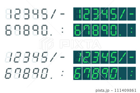 デジタル数字 デジタル数字 111409861