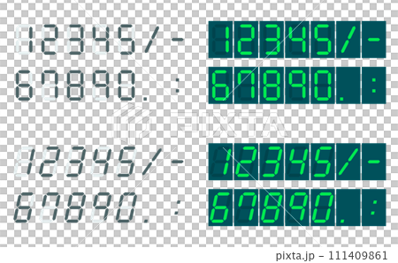 デジタル数字 デジタル数字 111409861