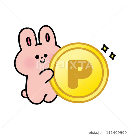 ポイントをゲットしたウサギ ポイントをゲットしたウサギ 111409999