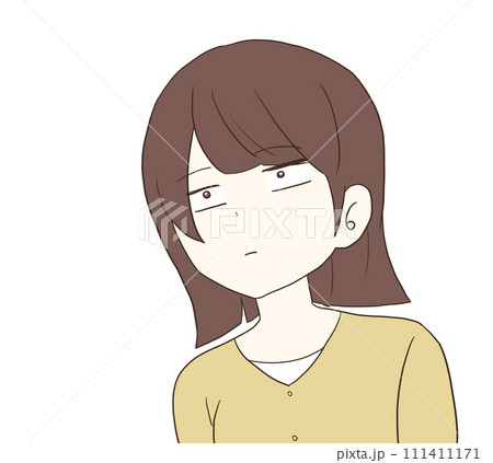 スンとした表情の女性 のイラスト素材 [111411171] - PIXTA