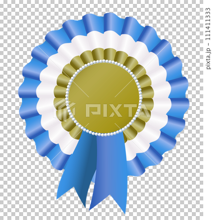 羅塞塔絲帶徽章插圖（藍色） 111411333